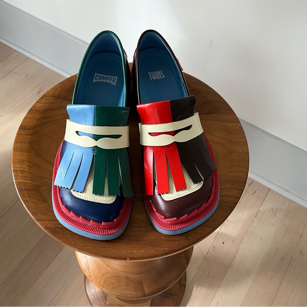 Colorful Camper Twins Fringed Loafers